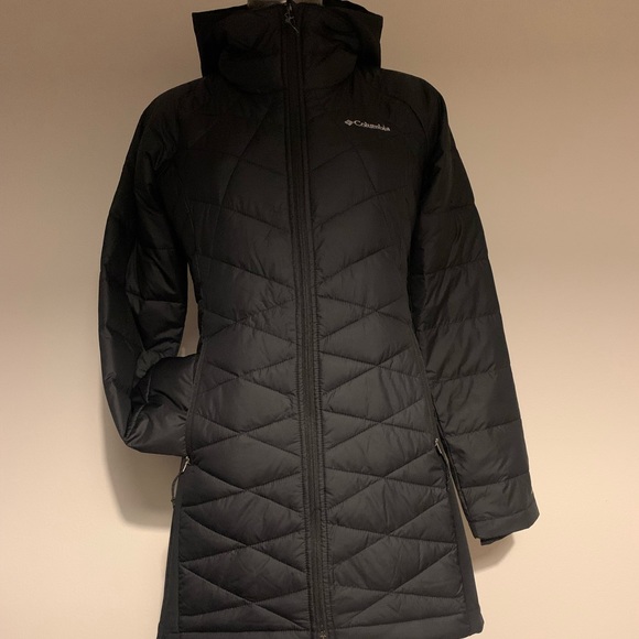 Columbia Jackets & Blazers - *SOLD*COLUMBIA WOMENS HEAVENLY HYBRID LONG HOODED JACKET NEW SIZE MEDIUM # winte